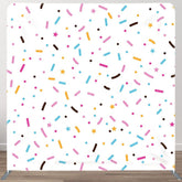 Aperturee - Aperturee Colorful Candy Stars Birthday Pillow Case Backdrop